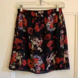 Kenzo silk floral print mini skirt